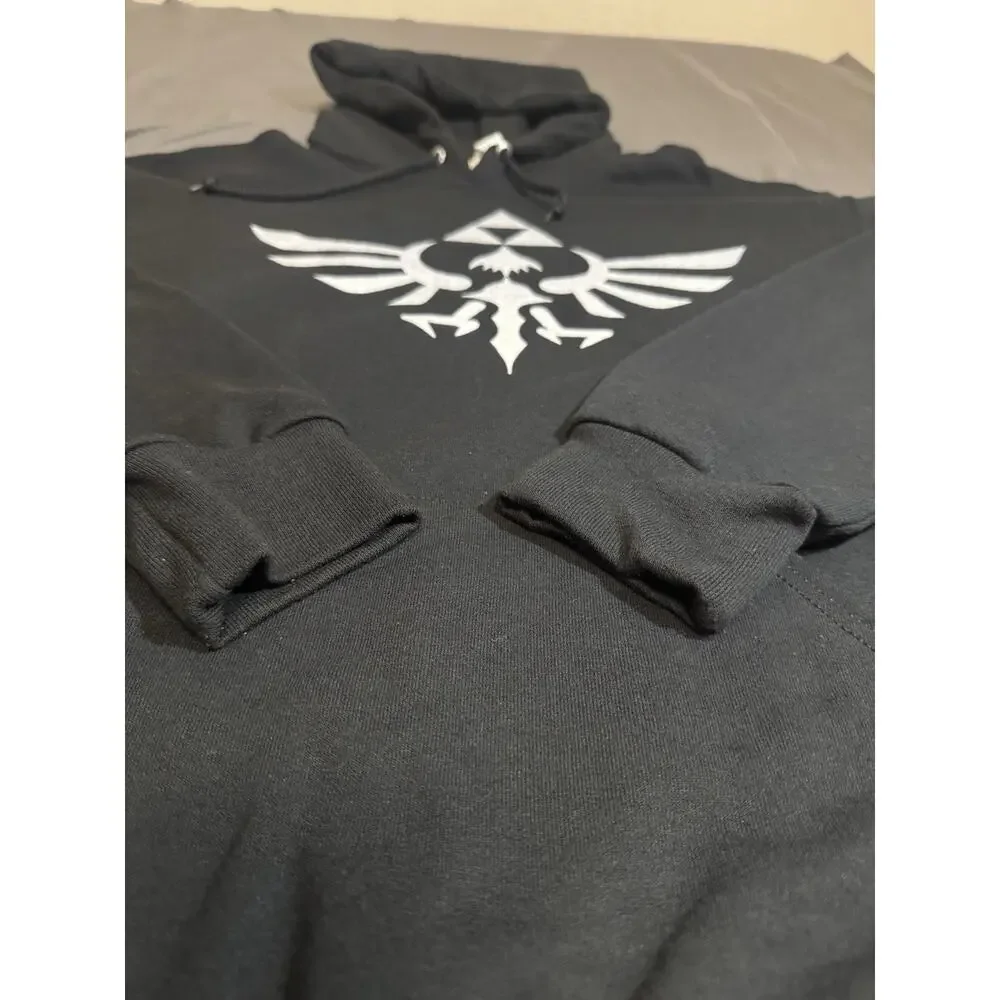 Nintendo Legend Of Zelda Skyward Sword Pullover Hoodie Black Men M Cotton Blend‎